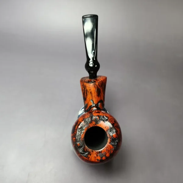 Nording Abstract Partially Rusticated Freehand Estate Briar Pipe, Unsmoked - Image 8