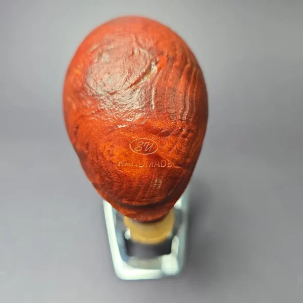 SU Pipes Sandblasted Shield w/ Bamboo Handmade Briar Pipe, New - Image 8