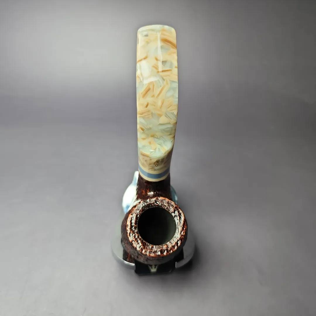 Savinelli Sasso 614 Rusticated Oom Paul Briar Pipe, New, 6mm - Image 8