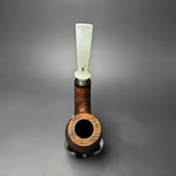 Nording Giant B XL Smooth Bent Billiard w/ Silver Estate Briar Pipe, Unsmoked - Image 8