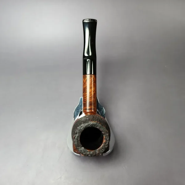 WO Larsen Partially Rusticated Brandy Estate Briar Pipe, Danish Estates - Image 8