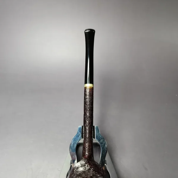 C-Pipe XL Sandblasted Pencil Shank Stack w/ Brass Handmade Briar Pipe, New - Image 8