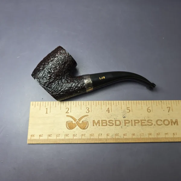 Ferndown Bark 3 Star Partially Rusticated Oom Paul w/ Silver Estate Briar Pipe, English Estates - Image 8