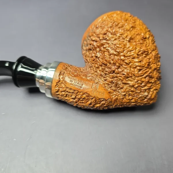 Rinaldo Skipper YYYY (3) Rusticated Acorn w/ Silver Estate Briar Pipe, Italian Estates - Image 8