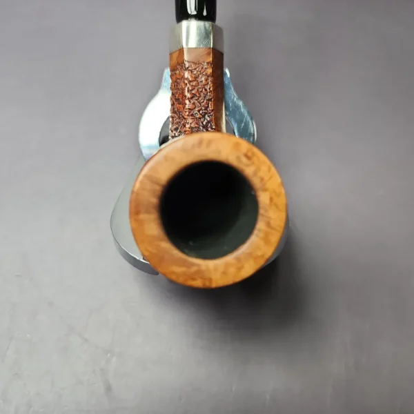 Mastro de Paja 0B Rusticated Billiard w/ Silver Estate Briar Pipe, Italian Estates - Image 8