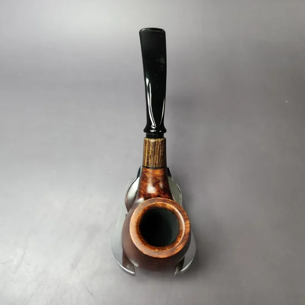 MBSD Briars by Piero Vitale Smooth Brandy w/ Zebrawood Briar Pipe, New - Image 8