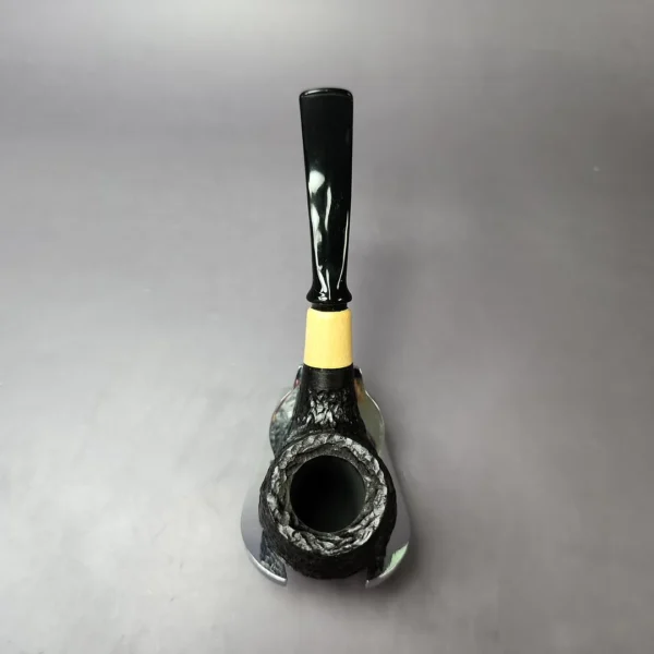 MBSD Briars by Piero Vitale Rusticated Brandy w/ Olivewood Briar Pipe, New - Image 8