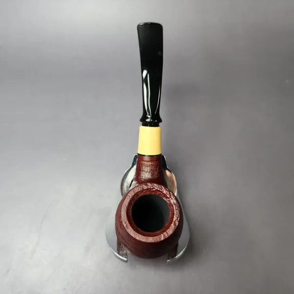 MBSD Briars by Piero Vitale Sandblasted Brandy w/ Olivewood Briar Pipe, New - Image 8
