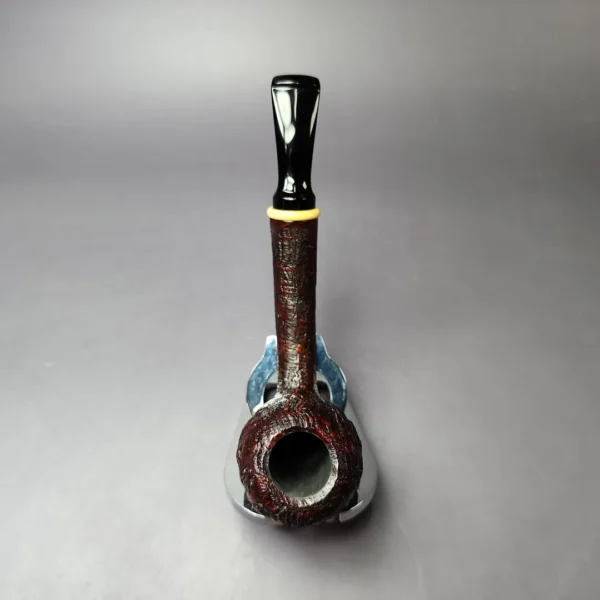 HS Studio Sandblasted Long Shank Peewit w/ Boxwood Estate Briar Pipe, Unsmoked - Image 8