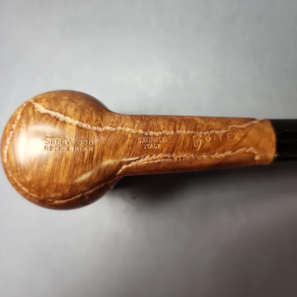 Savinelli Sherwood Rock Briar 811 EX Smooth Lumberman Estate Briar Pipe, Italian Estates - Image 8