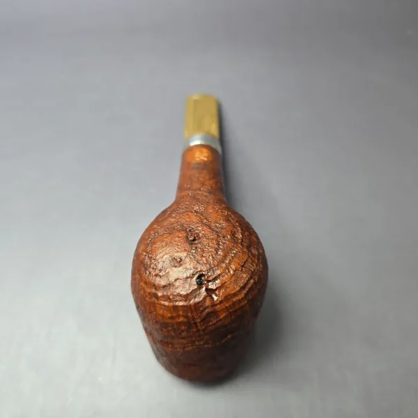 RD Pipes by Ron Powell Sandblasted Brandy w/ Silver Briar Pipe, New - Image 8