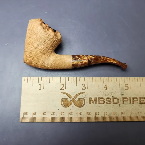 Reum Pipes Natural Sandblasted Dublin w/ Resin Stem Briar Pipe, New - Image 9