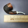 Nording C XL Partially Rusticated Bent Billiard w/ Silver Estate Briar Pipe, Unsmoked - Image 9