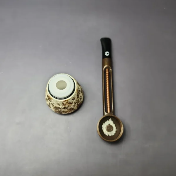 Falcon Extra with MBSD Meerschaum Rustic Dublin Block Meerschaum Bowl Pipe, New - Image 9
