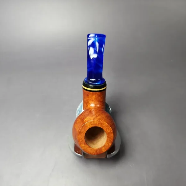 Mina Pipes Smooth Reverse Calabash Apple w/Boxwood Estate Briar Pipe, Unsmoked - Image 9