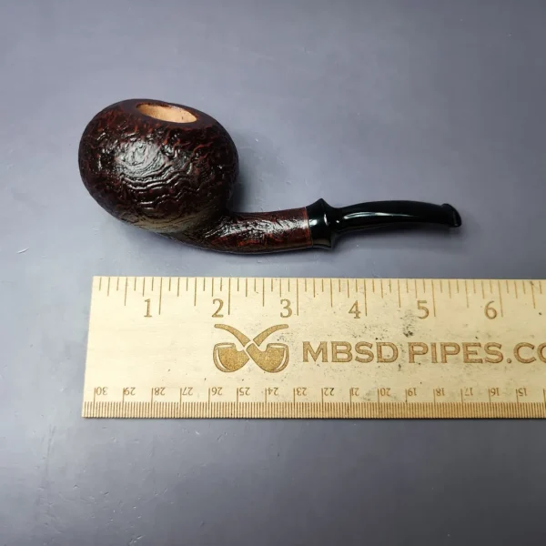 Mina Pipes Sandblasted Squat Tomato Estate Briar Pipe, Unsmoked - Image 8