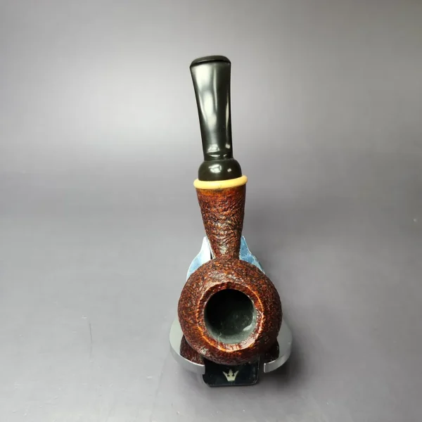 HS Studio Sandblasted Wasp w/ Boxwood Estate Briar Pipe, Unsmoked - Image 9