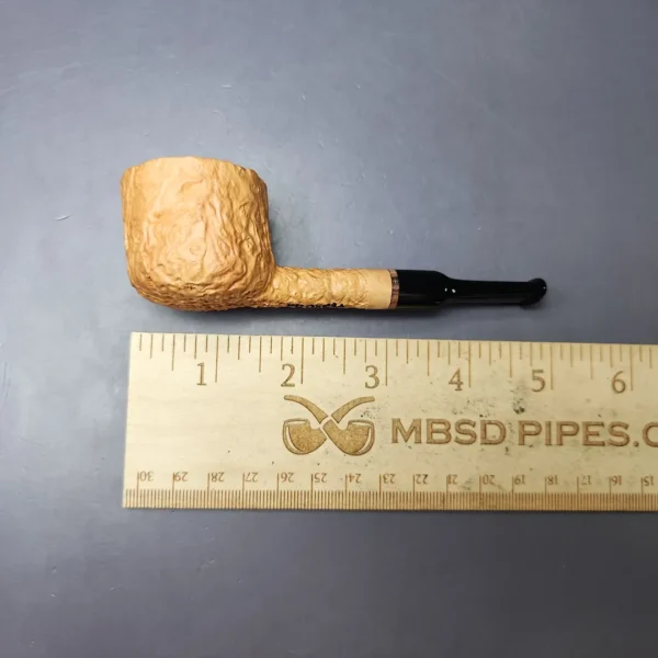 Proxima by Piero Vitale Natural Sandblasted Pot w/Zebrawood Briar Pipe, New - Image 9