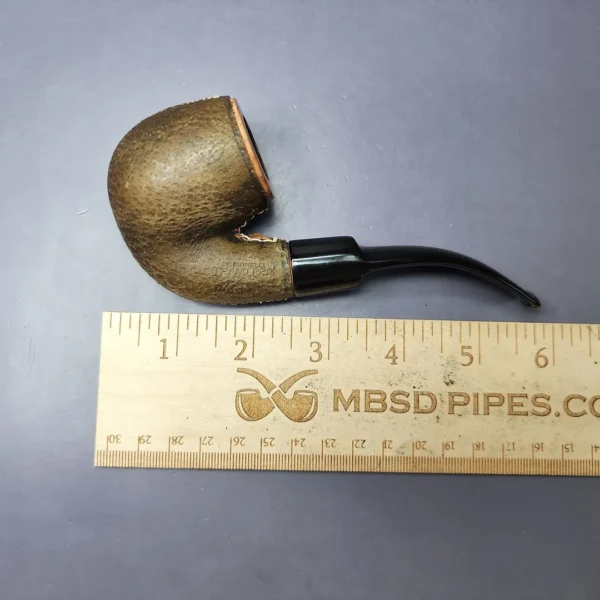 Savinelli Grand Prix Leather Covered Bent Billiard Estate Briar Pipe, Italian Estates - Image 9