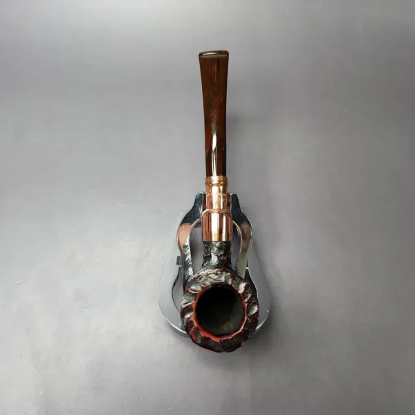 Peterson 2024 Christmas Pipe 701 Rusticated Poker Estate Briar Pipe, Unsmoked - Image 9