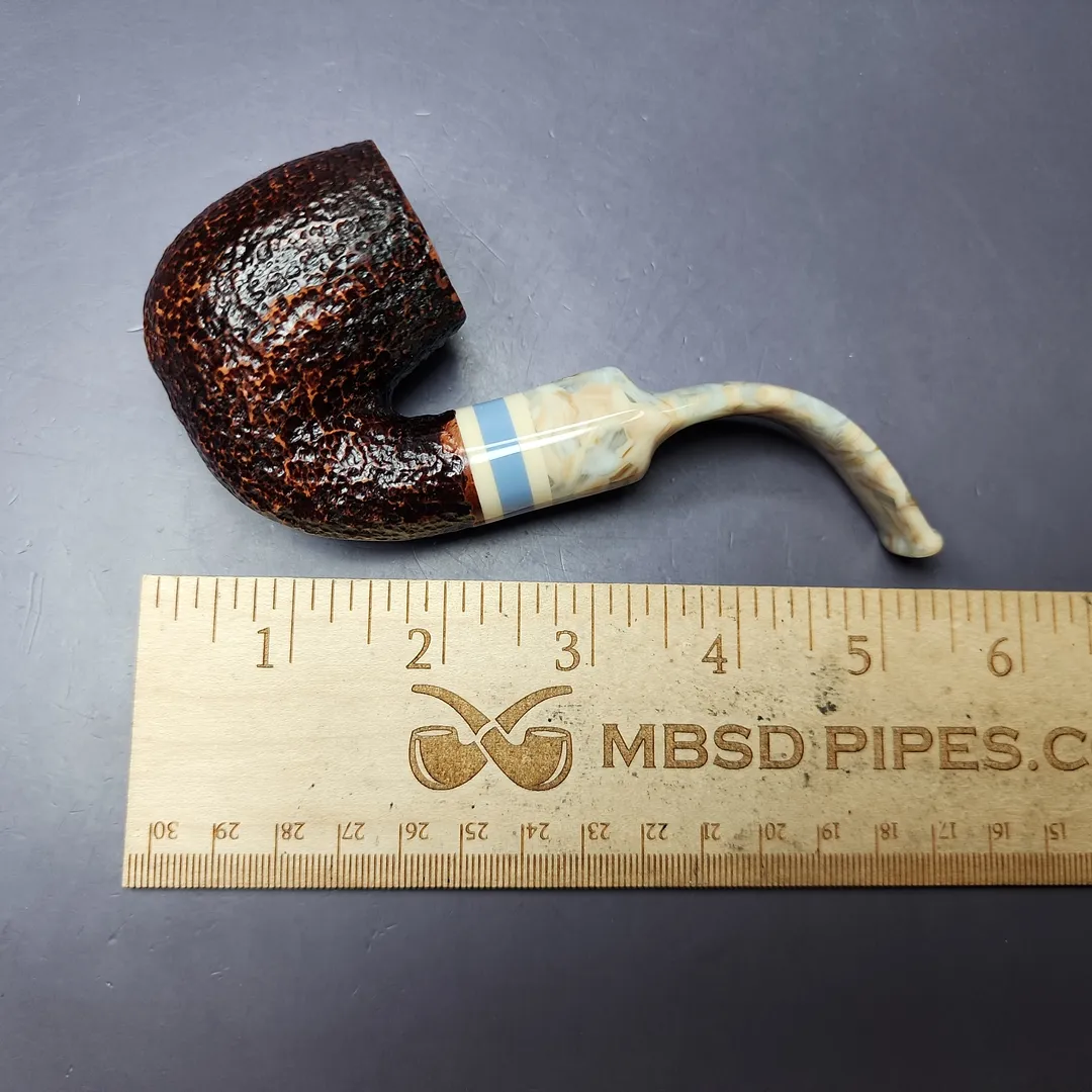 Savinelli Sasso 614 Rusticated Oom Paul Briar Pipe, New, 6mm - Image 9