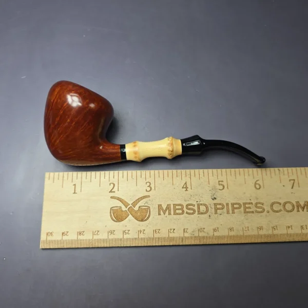 Stanwell Smooth Peewit w/ Bamboo Estate Briar Pipe, Unsmoked - Image 9