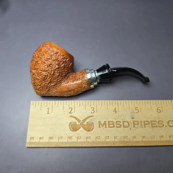 Rinaldo Skipper YYYY (3) Rusticated Acorn w/ Silver Estate Briar Pipe, Italian Estates - Image 9