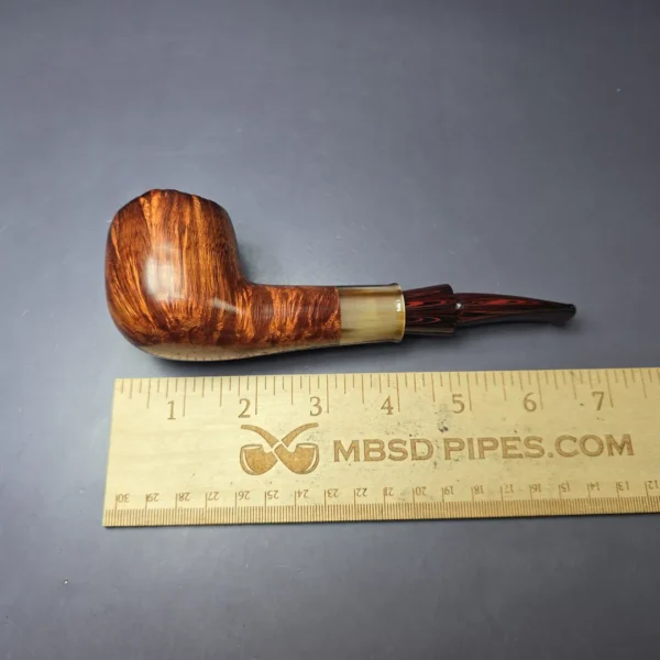 LCS Briars 2024 3 Star Smooth Apple w/ Horn Estate Briar Pipe, English Estates, 9mm - Image 9