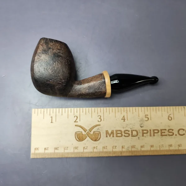 Peter Toth Contrast Sandblasted Freehand w/ Spalted Oak Handmade Briar Pipe, New - Image 9
