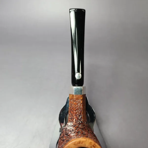 Mastro de Paja 0B Rusticated Billiard w/ Silver Estate Briar Pipe, Italian Estates - Image 9