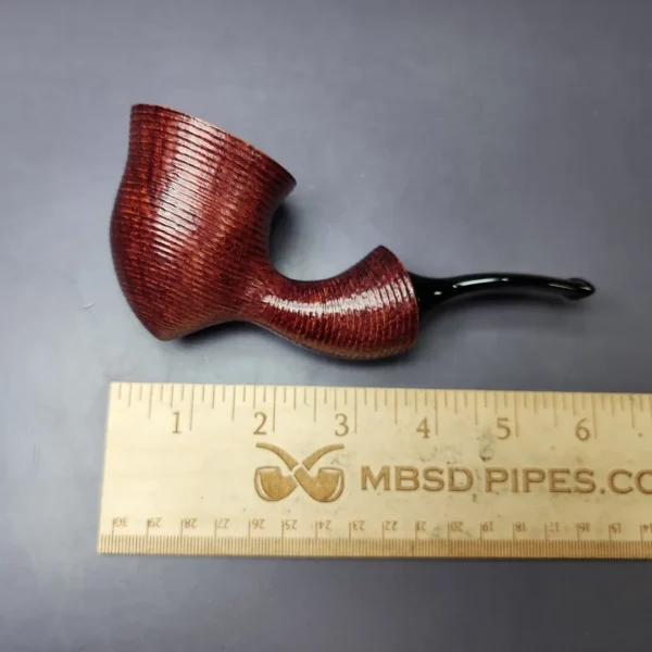 Manfred Hortig Rusticated Freehand Estate Briar Pipe, Unsmoked, 9mm - Image 9