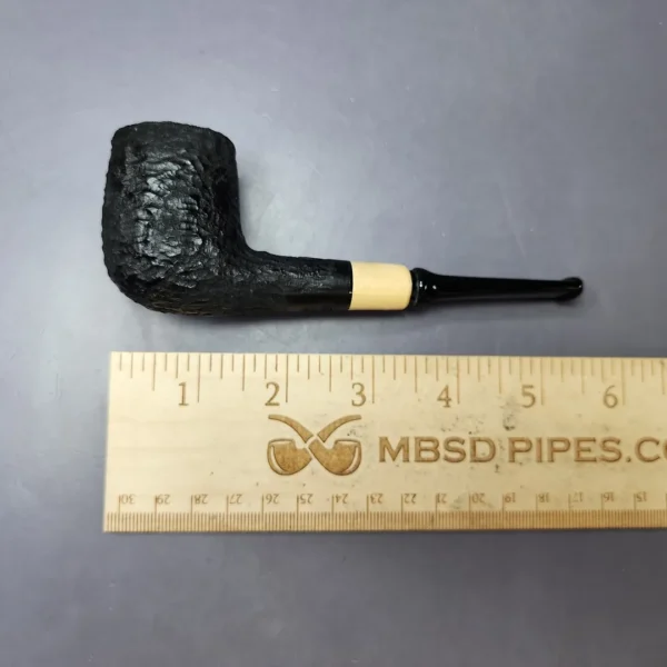 MBSD Briars by Piero Vitale Rusticated Billiard w/ Boxwood Briar Pipe, New - Image 9
