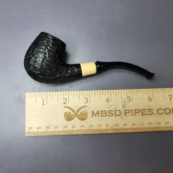 MBSD Briars by Piero Vitale Rusticated Brandy w/ Olivewood Briar Pipe, New - Image 9