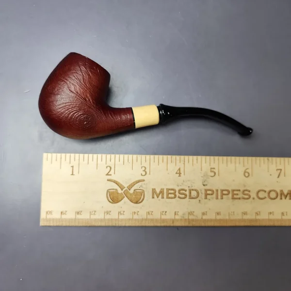 MBSD Briars by Piero Vitale Sandblasted Brandy w/ Olivewood Briar Pipe, New - Image 9