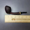 HS Studio Sandblasted Long Shank Peewit w/ Boxwood Estate Briar Pipe, Unsmoked - Image 9