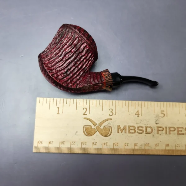 Md. Angga Rusticated Calabash w/ Cumberland Handmade Briar Pipe, New - Image 9
