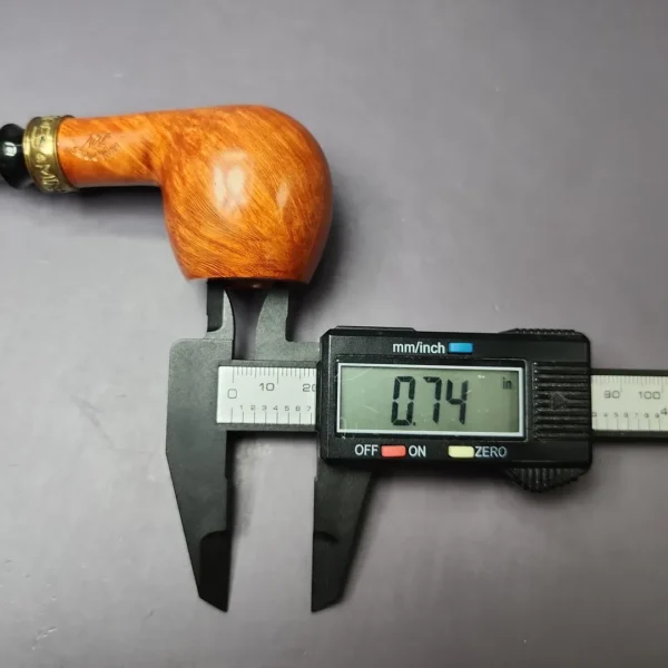 Mina Pipes Smooth Apple w/ Brass Estate Briar Pipe, Unsmoked - Image 10
