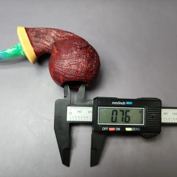 Mina Pipes Sandblasted Danish Apple w/ Olivewood Estate Briar Pipe, Unsmoked - Image 10