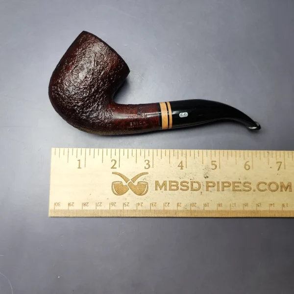 Chacom Erica 1205 Sandblasted Bent Billiard Estate Briar Pipe, Unsmoked - Image 10