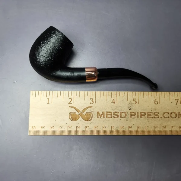 4th Generation Klassisk 401 Sandblasted Bent Billiard Estate Briar Pipe, Unsmoked - Image 10