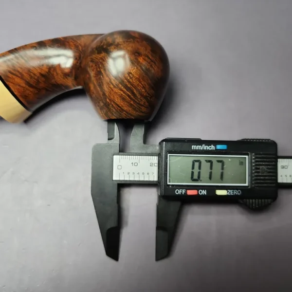 HS Studio Smooth Asymmetrical Blowfish w/ Boxwood Estate Briar Pipe, Unsmoked - Image 10