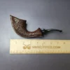 HS Studio Magnum Sandblasted Asymmetric Horn Estate Briar Pipe, Unsmoked - Image 10
