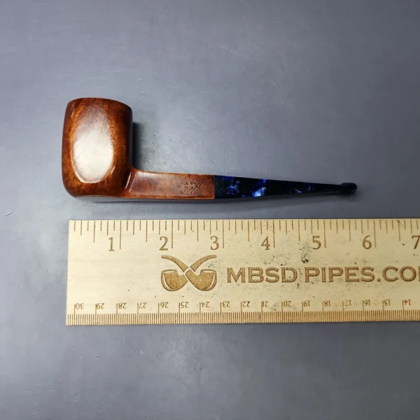 Mina Pipes Smooth Panel Billiard Estate Briar Pipe, Unsmoked - Image 10