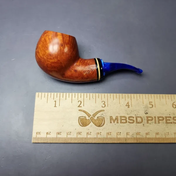 Mina Pipes Smooth Reverse Calabash Apple w/Boxwood Estate Briar Pipe, Unsmoked - Image 10