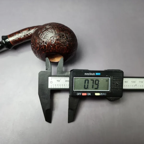 Mina Pipes Sandblasted Squat Tomato Estate Briar Pipe, Unsmoked - Image 9