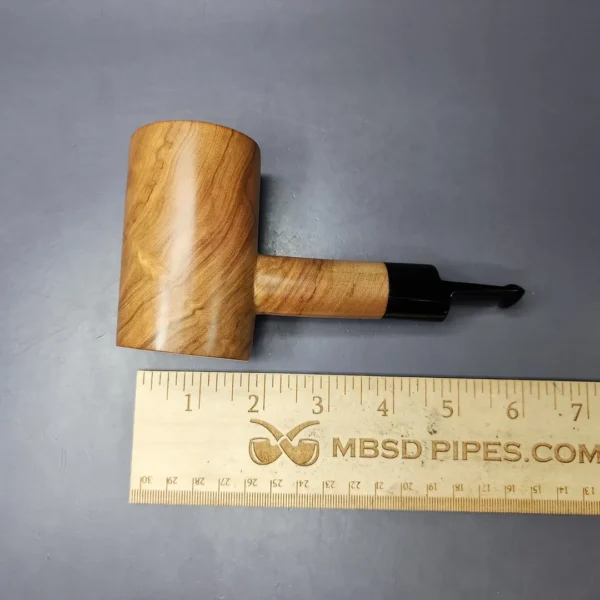 Mario Grandi XL Smooth Poker Estate Olive Wood Pipe, Italian Estates - Image 10