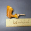 SU Pipes Golden Sandblasted Freehand Handmade Sandblasted Briar Pipe, New - Image 10