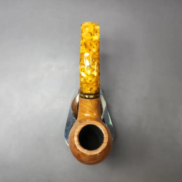 Savinelli Miele 642 Smooth Bent Apple Estate Briar Pipe, Italian Estates, 6mm - Image 10