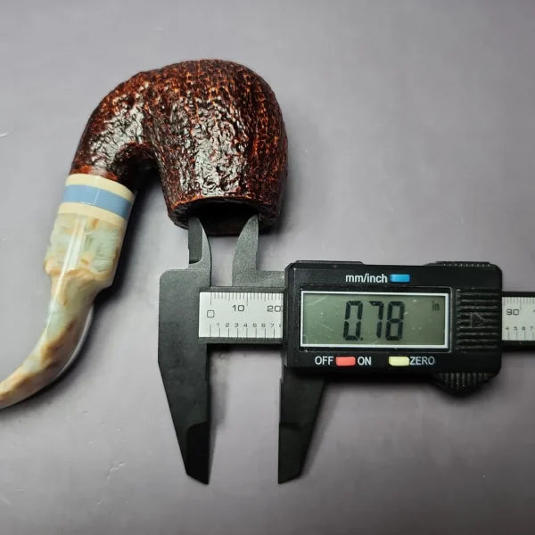 Savinelli Sasso 614 Rusticated Oom Paul Briar Pipe, New, 6mm - Image 10
