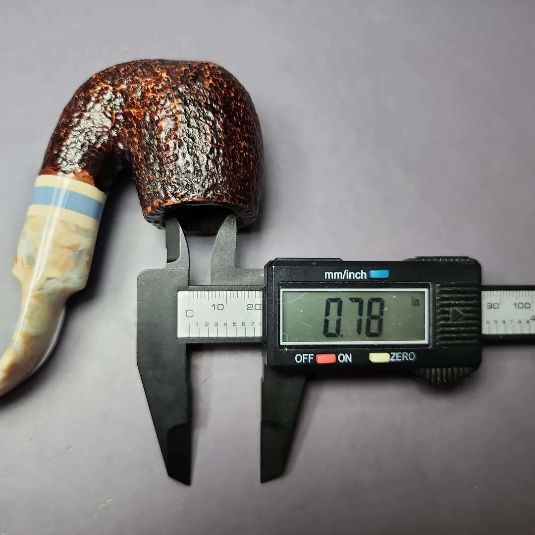 Savinelli Sasso 614 Rusticated Oom Paul Briar Pipe, New, 6mm - Image 10